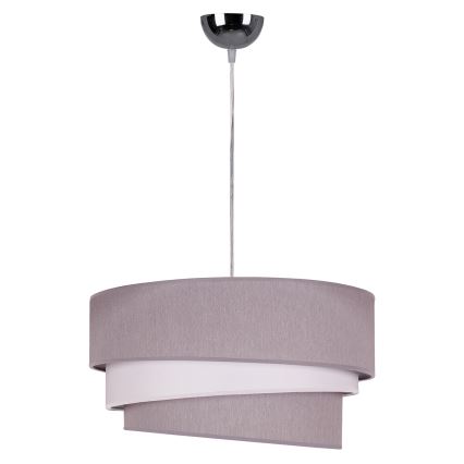 Duolla - Lustra ar auklu TRIO 1xE27/40W/230V d. 45 cm pelēka/balta