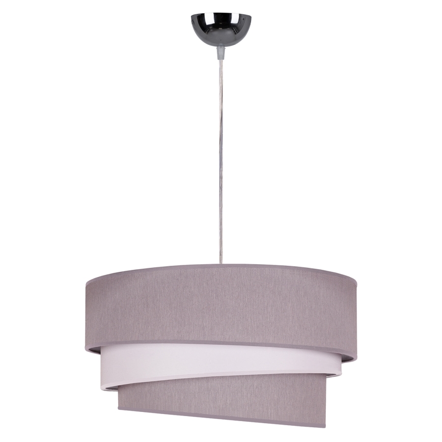 Duolla - Lustra ar auklu TRIO 1xE27/40W/230V d. 45 cm pelēka/balta