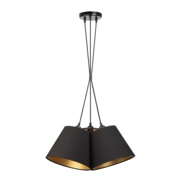 Duolla - Lustra ar auklu TWIGGY 3xE27/40W/230V d. 45 cm melna