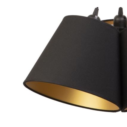 Duolla - Lustra ar auklu TWIGGY 3xE27/40W/230V d. 45 cm melna