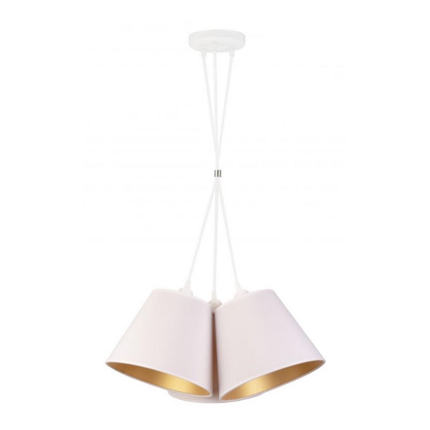 Duolla - Lustra ar auklu TWIGGY 3xE27/40W/230V d. 60 cm balta