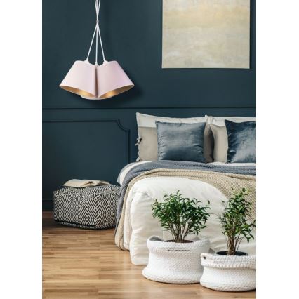 Duolla - Lustra ar auklu TWIGGY 3xE27/40W/230V d. 60 cm balta