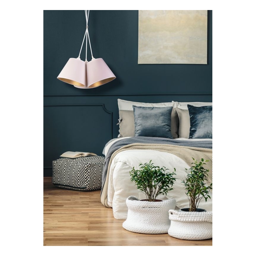 Duolla - Lustra ar auklu TWIGGY 3xE27/40W/230V d. 60 cm balta