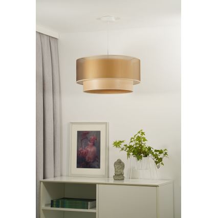 Duolla - Lustra ar auklu WOOD BOHO 1xE27/15W/230V d. 45 cm varš/bēša