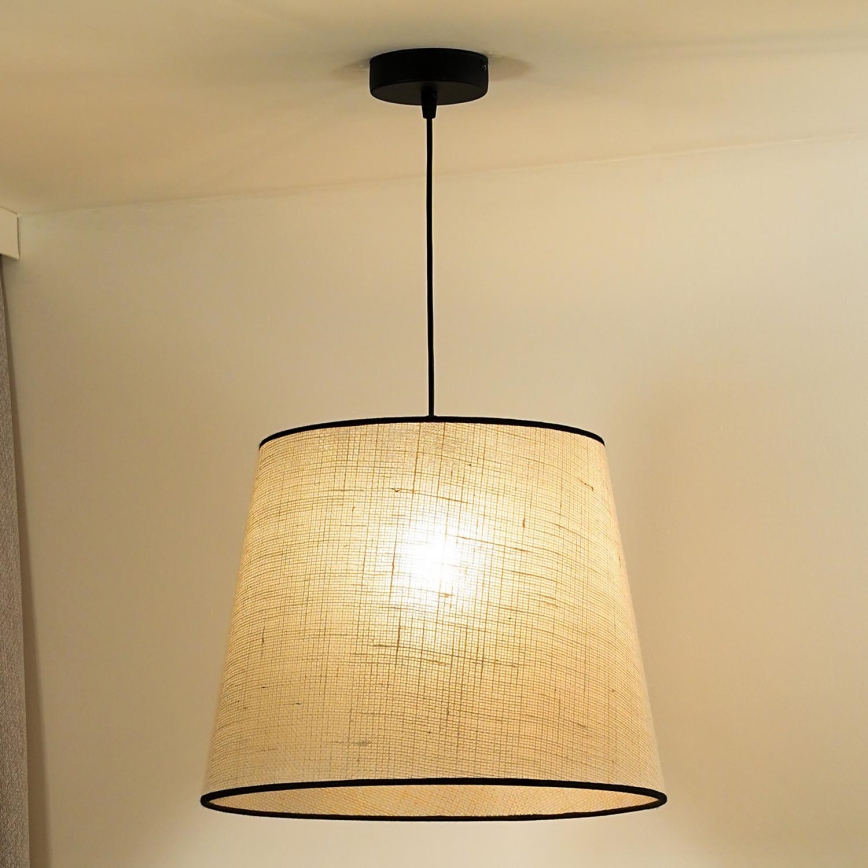 Duolla - Lustra ar auklu YUTE 1xE27/15W/230V d. 38 cm pelēka/melna