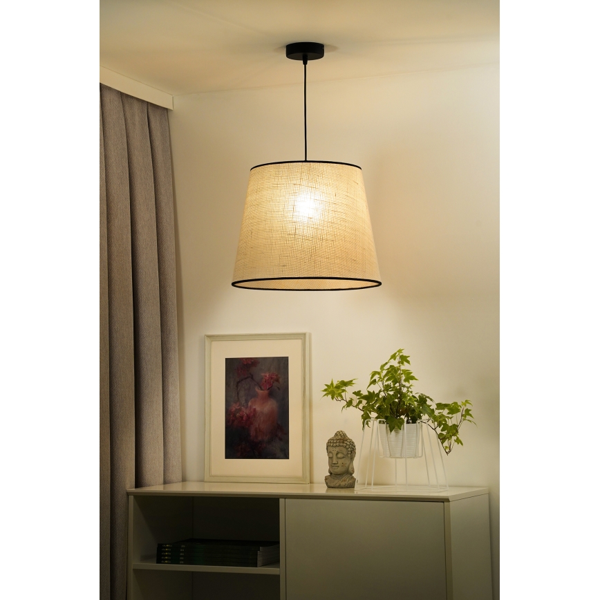 Duolla - Lustra ar auklu YUTE 1xE27/15W/230V d. 38 cm pelēka/melna