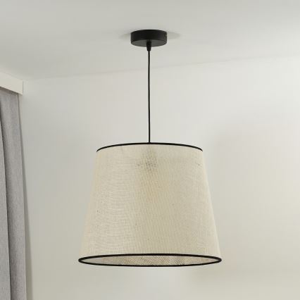Duolla - Lustra ar auklu YUTE 1xE27/15W/230V d. 38 cm pelēka/melna