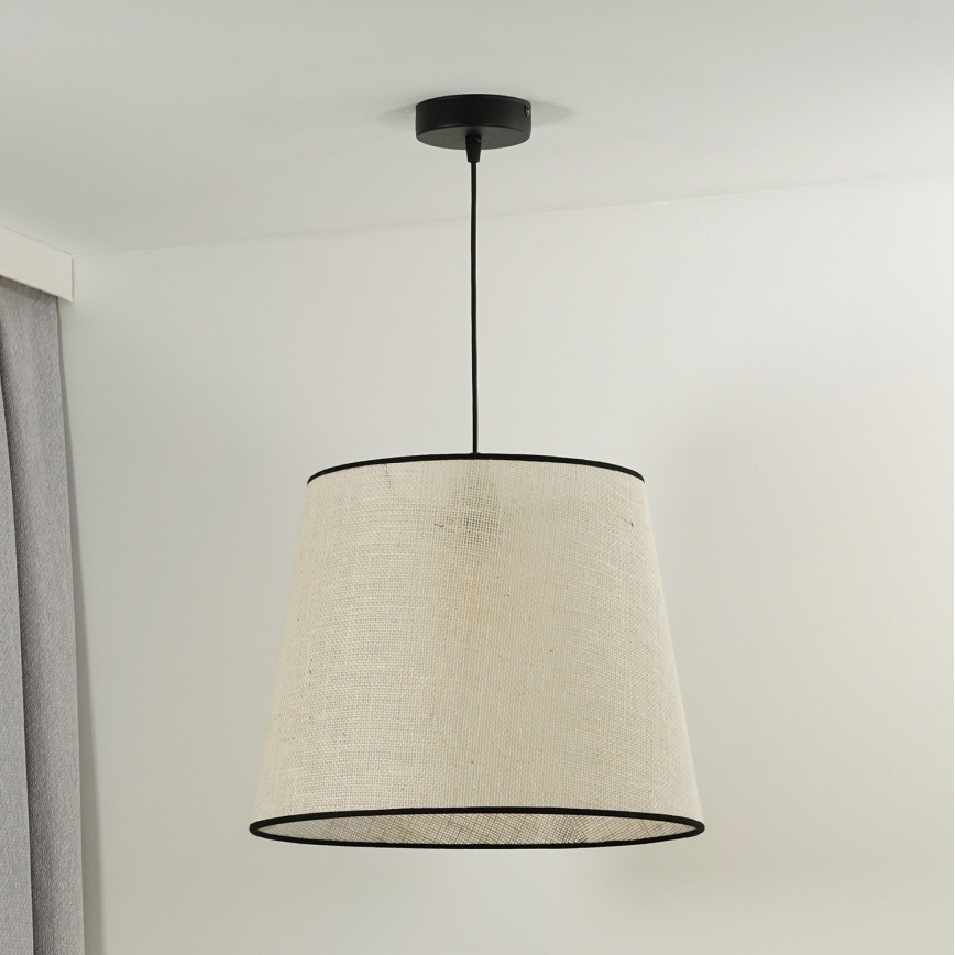 Duolla - Lustra ar auklu YUTE 1xE27/15W/230V d. 38 cm pelēka/melna