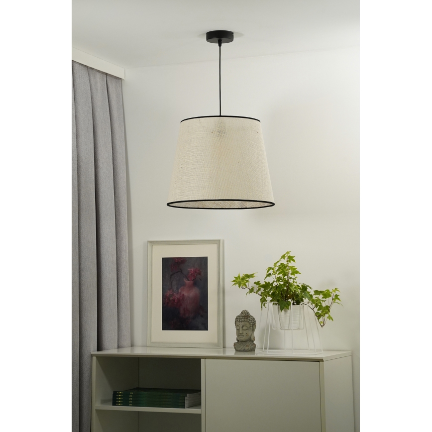 Duolla - Lustra ar auklu YUTE 1xE27/15W/230V d. 38 cm pelēka/melna
