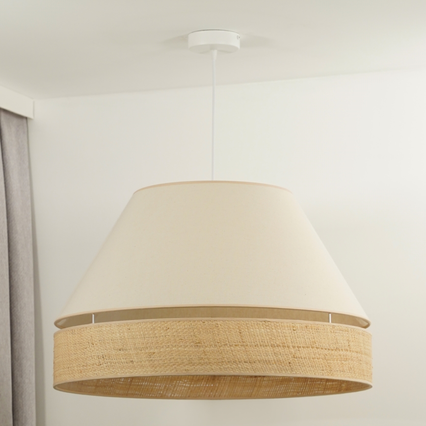 Duolla - Lustra ar auklu YUTE AVIGNON 1xE27/15W/230V d. 60 cm krēmkrāsa/bēša