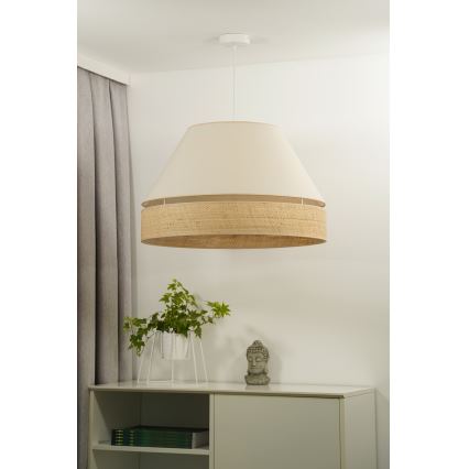 Duolla - Lustra ar auklu YUTE AVIGNON 1xE27/15W/230V d. 60 cm krēmkrāsa/bēša