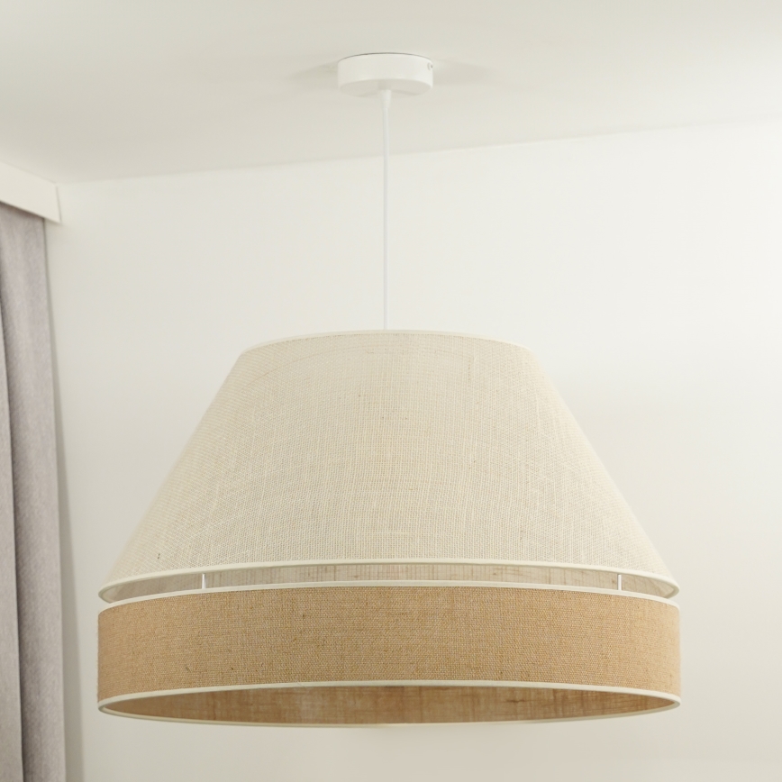 Duolla - Lustra ar auklu YUTE AVIGNON 1xE27/15W/230V d. 60 cm pelēka/brūna