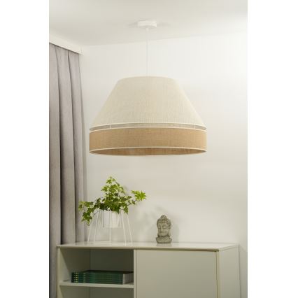 Duolla - Lustra ar auklu YUTE AVIGNON 1xE27/15W/230V d. 60 cm pelēka/brūna