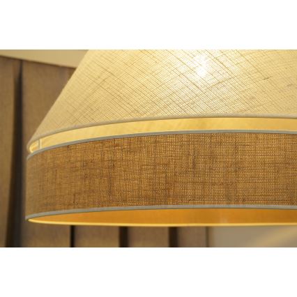 Duolla - Lustra ar auklu YUTE AVIGNON 1xE27/15W/230V d. 60 cm pelēka/brūna