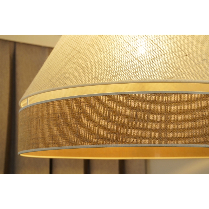 Duolla - Lustra ar auklu YUTE AVIGNON 1xE27/15W/230V d. 60 cm pelēka/brūna