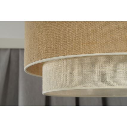 Duolla - Lustra ar auklu YUTE BOHO 1xE27/15W/230V d. 45 cm brūna/krēmkrāsa