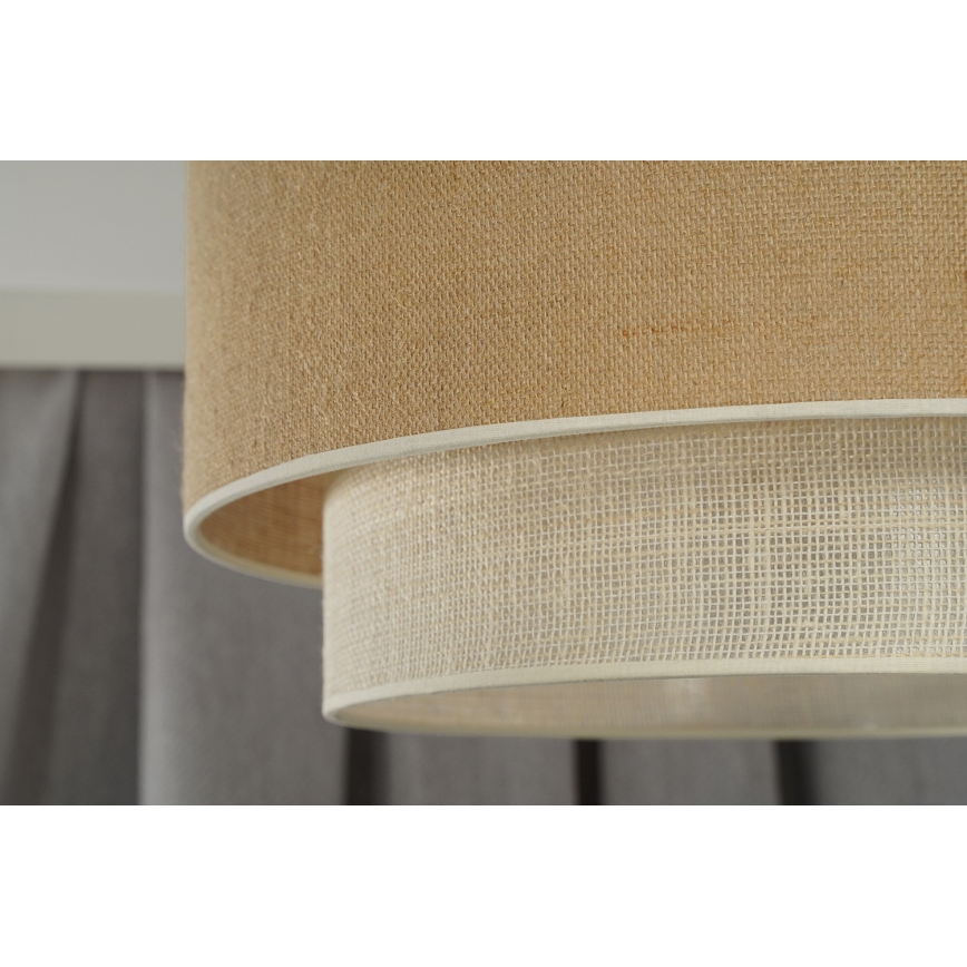 Duolla - Lustra ar auklu YUTE BOHO 1xE27/15W/230V d. 45 cm brūna/krēmkrāsa