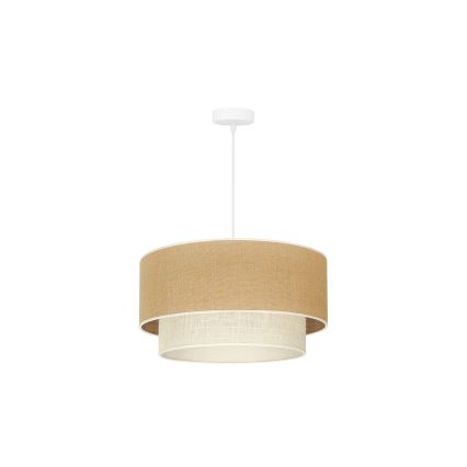 Duolla - Lustra ar auklu YUTE BOHO 1xE27/15W/230V d. 45 cm brūna/krēmkrāsa