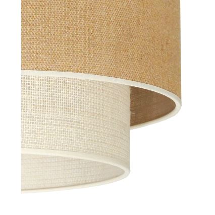 Duolla - Lustra ar auklu YUTE BOHO 1xE27/15W/230V d. 45 cm brūna/krēmkrāsa