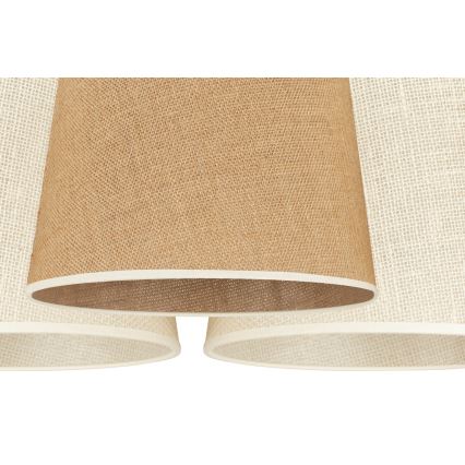 Duolla - Lustra ar auklu YUTE ROSSA 3xE27/15W/230V pelēka/brūna