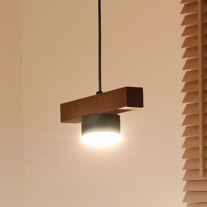 Duolla - Lustra uz kabeļa IRONLINE 1xGX53/3W/230V priede/ozols/melns