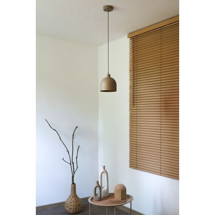 Duolla - Pakaramā lampa ar vadu IRONLINE 1xE27/15W/230V Ø 17 cm, bēša