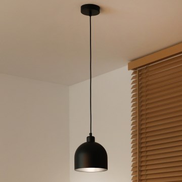 Duolla - Pakaramā lampa IRONLINE 1xE27/15W/230V Ø 17 cm melna