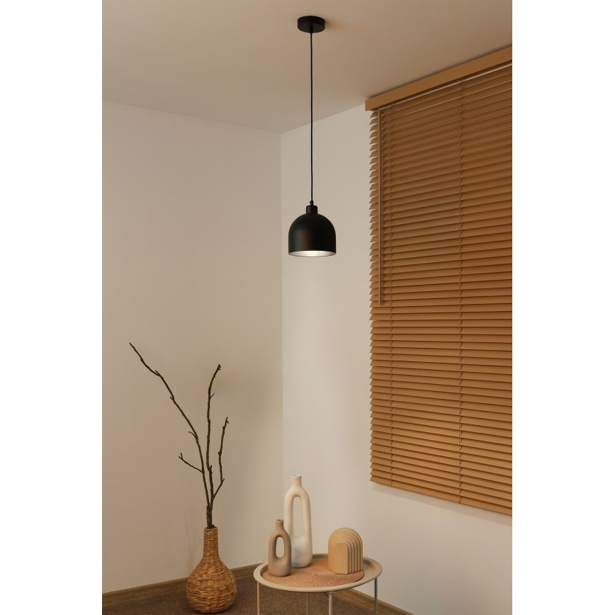 Duolla - Pakaramā lampa IRONLINE 1xE27/15W/230V Ø 17 cm melna