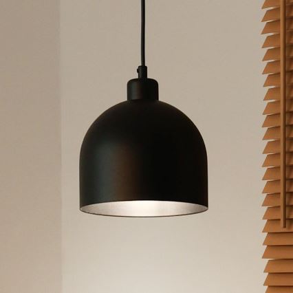 Duolla - Pakaramā lampa IRONLINE 1xE27/15W/230V Ø 17 cm melna