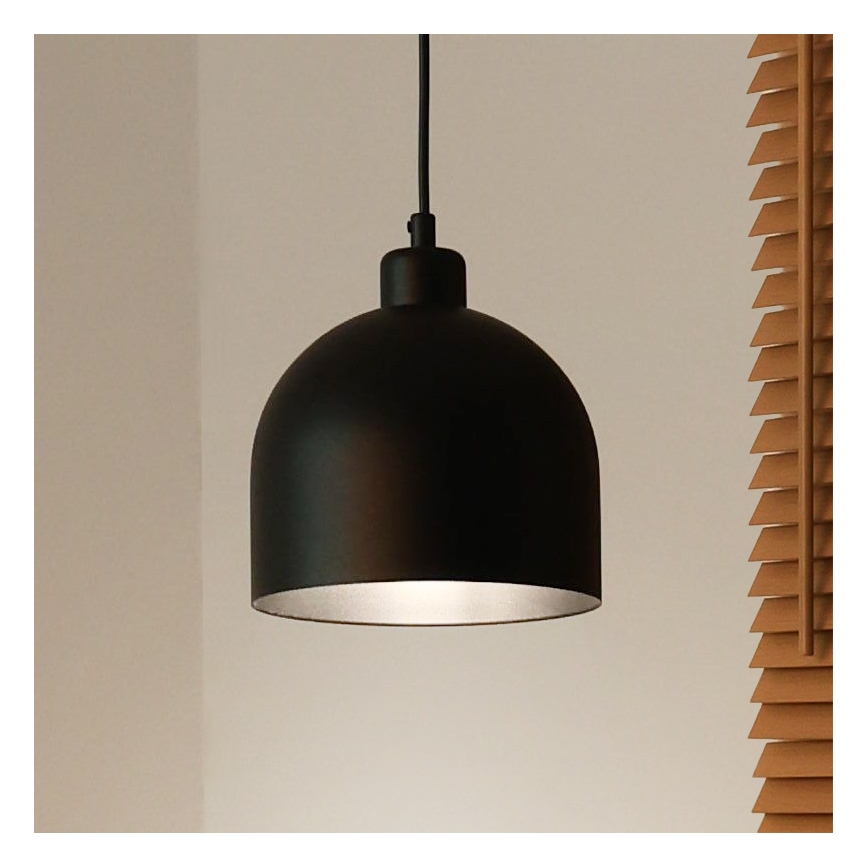 Duolla - Pakaramā lampa IRONLINE 1xE27/15W/230V Ø 17 cm melna