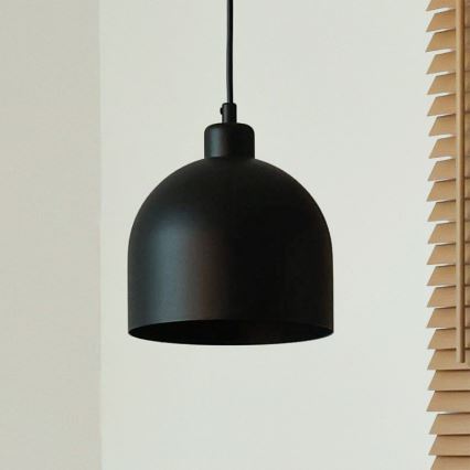 Duolla - Pakaramā lampa IRONLINE 1xE27/15W/230V Ø 17 cm melna