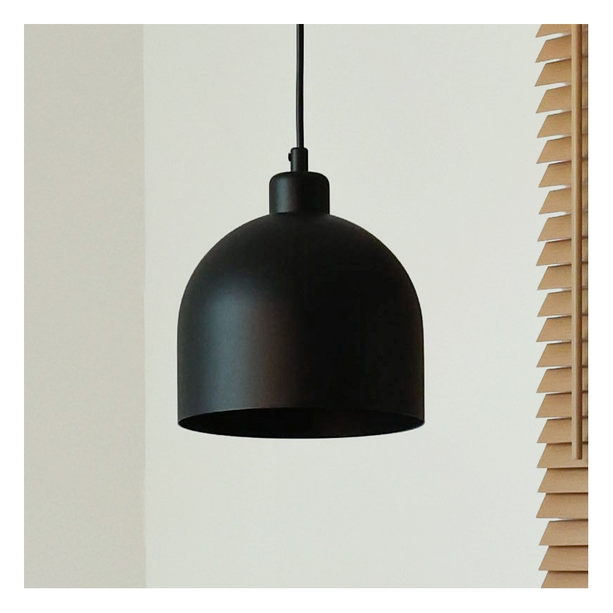 Duolla - Pakaramā lampa IRONLINE 1xE27/15W/230V Ø 17 cm melna