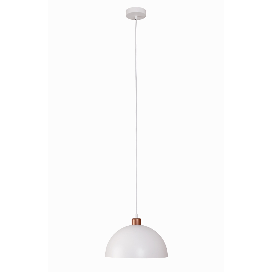Duolla - Pakaramā lampa uz vada IRONLINE 1xE27/15W/230V Ø 27 cm balta/vara krāsā