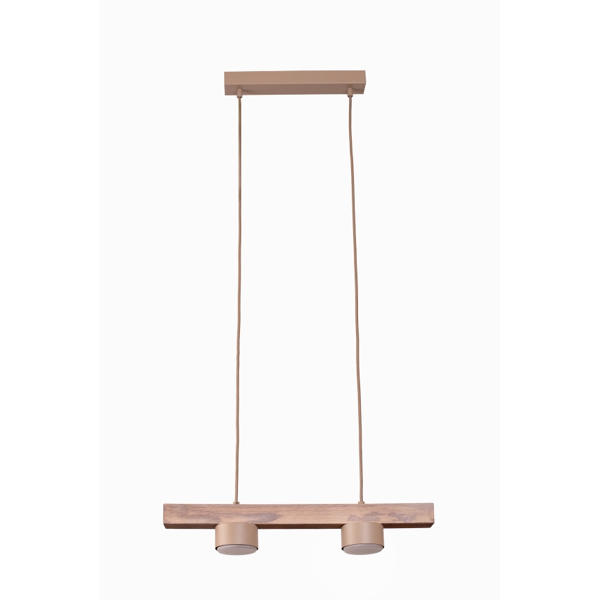 Duolla - Pakarināmā lampa uz troses IRONLINE 2xGX53/3W/230V priede ozols/bēšs
