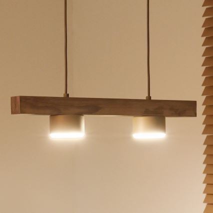 Duolla - Pakarināmā lampa uz troses IRONLINE 2xGX53/3W/230V priede ozols/bēšs