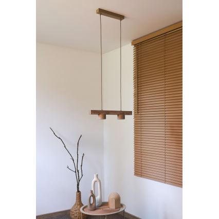 Duolla - Pakarināmā lampa uz troses IRONLINE 2xGX53/3W/230V priede ozols/bēšs