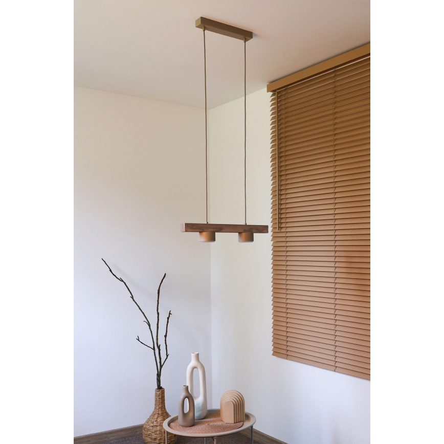 Duolla - Pakarināmā lampa uz troses IRONLINE 2xGX53/3W/230V priede ozols/bēšs