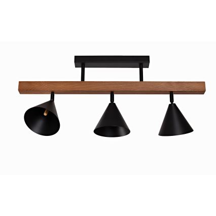 Duolla - Piestiprināma griestu lampa IRONLINE 3xG9/3W/230V priede/ozols/melns