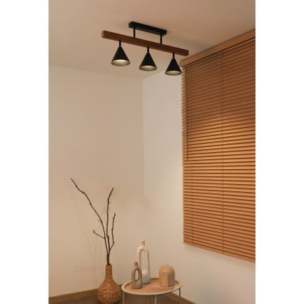 Duolla - Piestiprināma griestu lampa IRONLINE 3xG9/3W/230V priede/ozols/melns