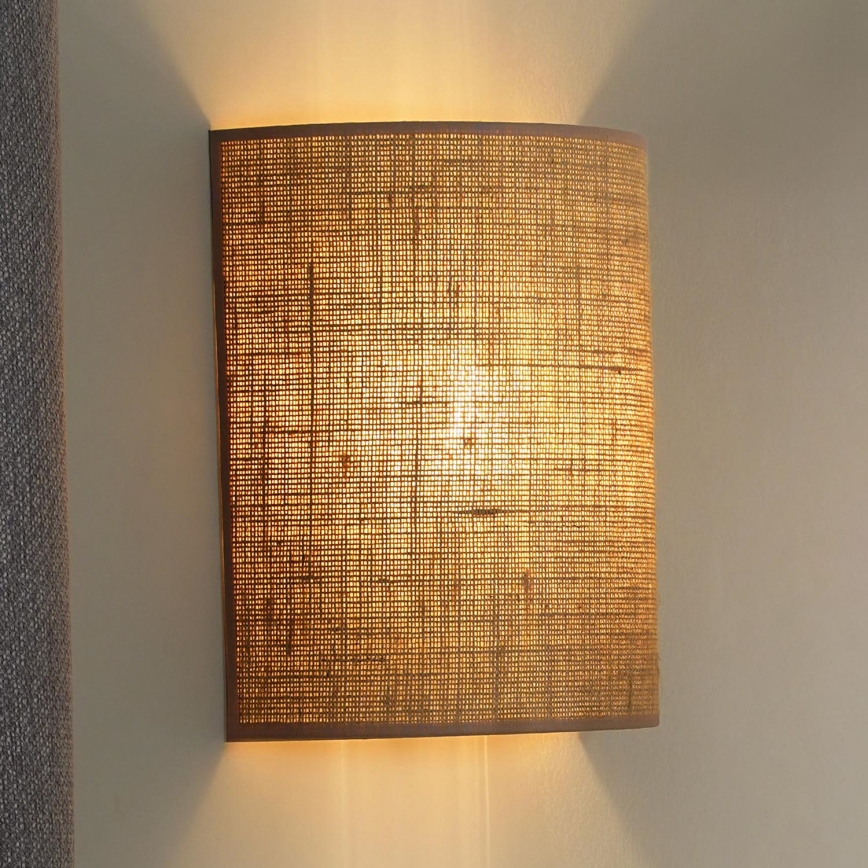 Duolla - Sienas lampa YUTE 1xE27/15W/230V d. 20 cm brūna