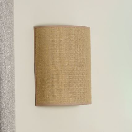 Duolla - Sienas lampa YUTE 1xE27/15W/230V d. 20 cm brūna