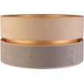 Duolla - Universāls abažūrs DUO E27 d. 40 cm bēša/pelēka/zelta