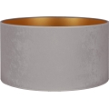 Duolla - Universāls abažūrs VELVET E27 d. 35 cm pelēka/zelta
