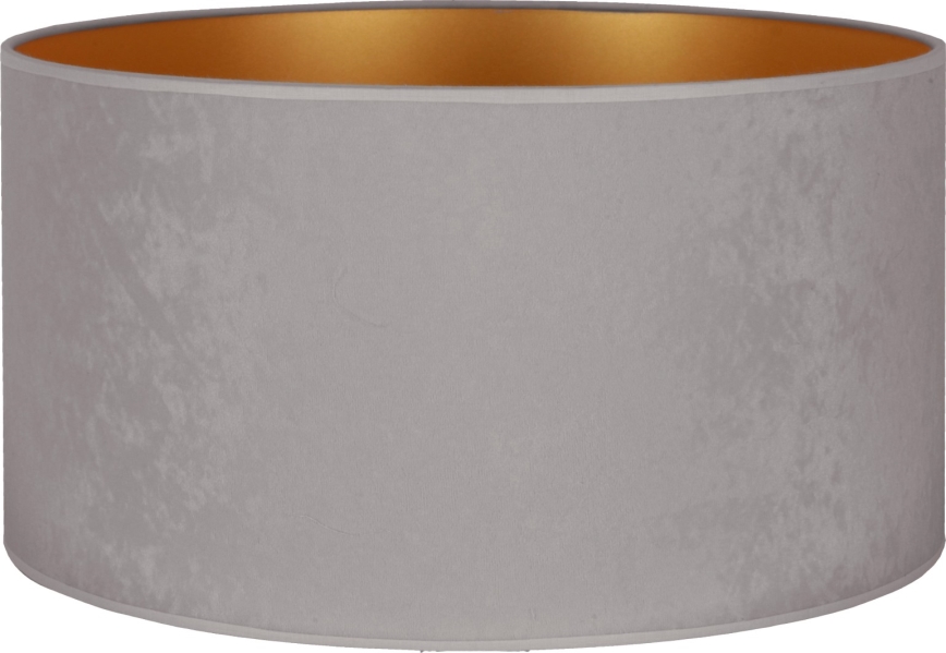 Duolla - Universāls abažūrs VELVET E27 d. 35 cm pelēka/zelta