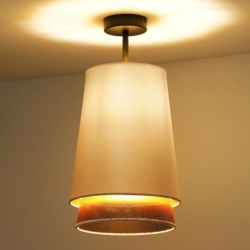 Duolla - Virsapmetuma lustra BELL SHINY 1xE27/15W/230V d. 25 cm balta/varš