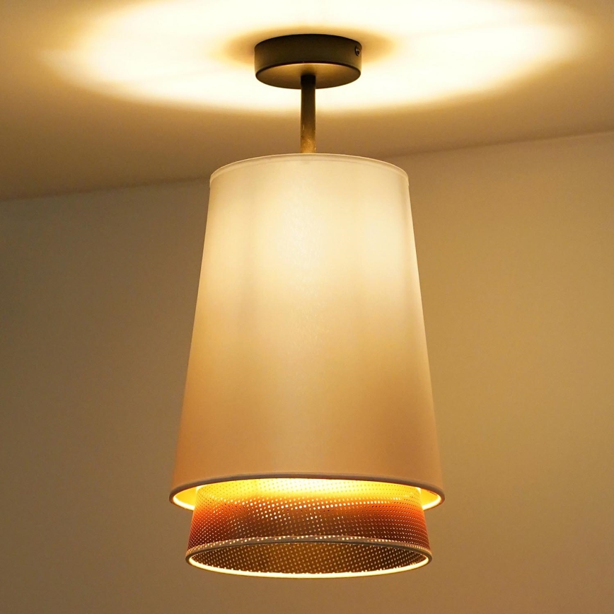 Duolla - Virsapmetuma lustra BELL SHINY 1xE27/15W/230V d. 25 cm balta/varš