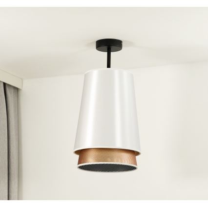 Duolla - Virsapmetuma lustra BELL SHINY 1xE27/15W/230V d. 25 cm balta/varš