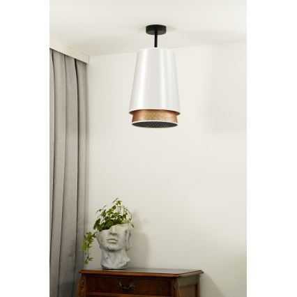 Duolla - Virsapmetuma lustra BELL SHINY 1xE27/15W/230V d. 25 cm balta/varš