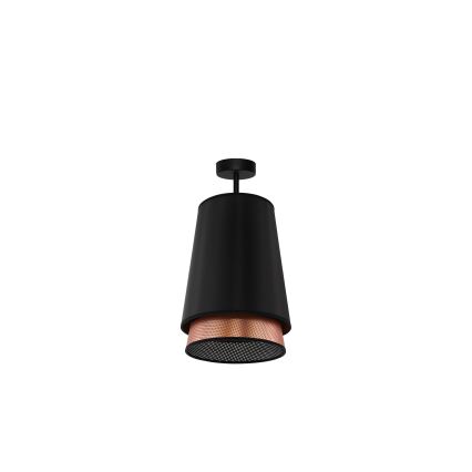 Duolla - Virsapmetuma lustra BELL SHINY 1xE27/15W/230V d. 25 cm melna/varš