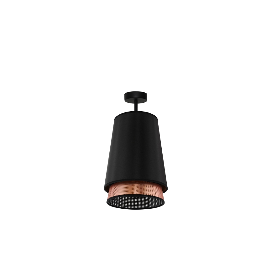 Duolla - Virsapmetuma lustra BELL SHINY 1xE27/15W/230V d. 25 cm melna/varš